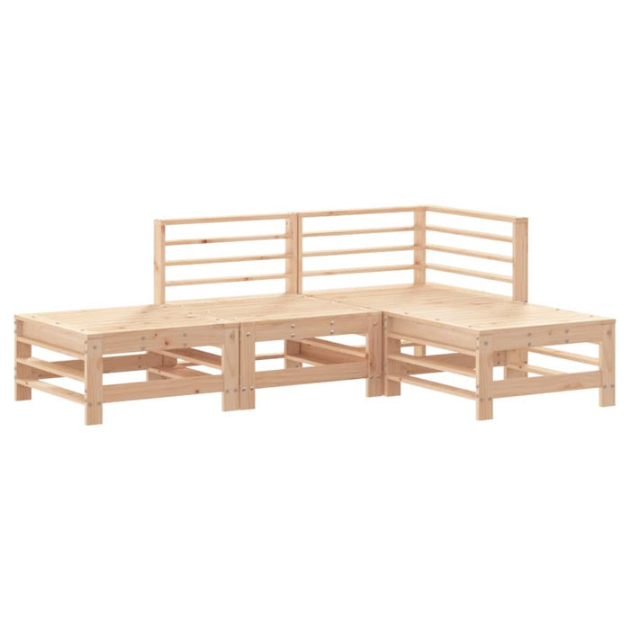 Set Salotto da Giardino 4 pz in Legno Massello di Pino 3186501