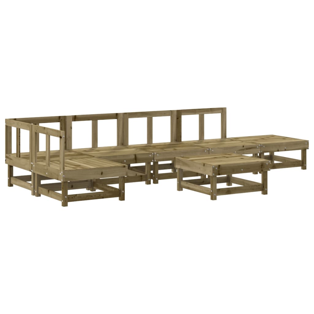 Set Salotto da Giardino 7 pz in Legno Impregnato di Pino 3186514