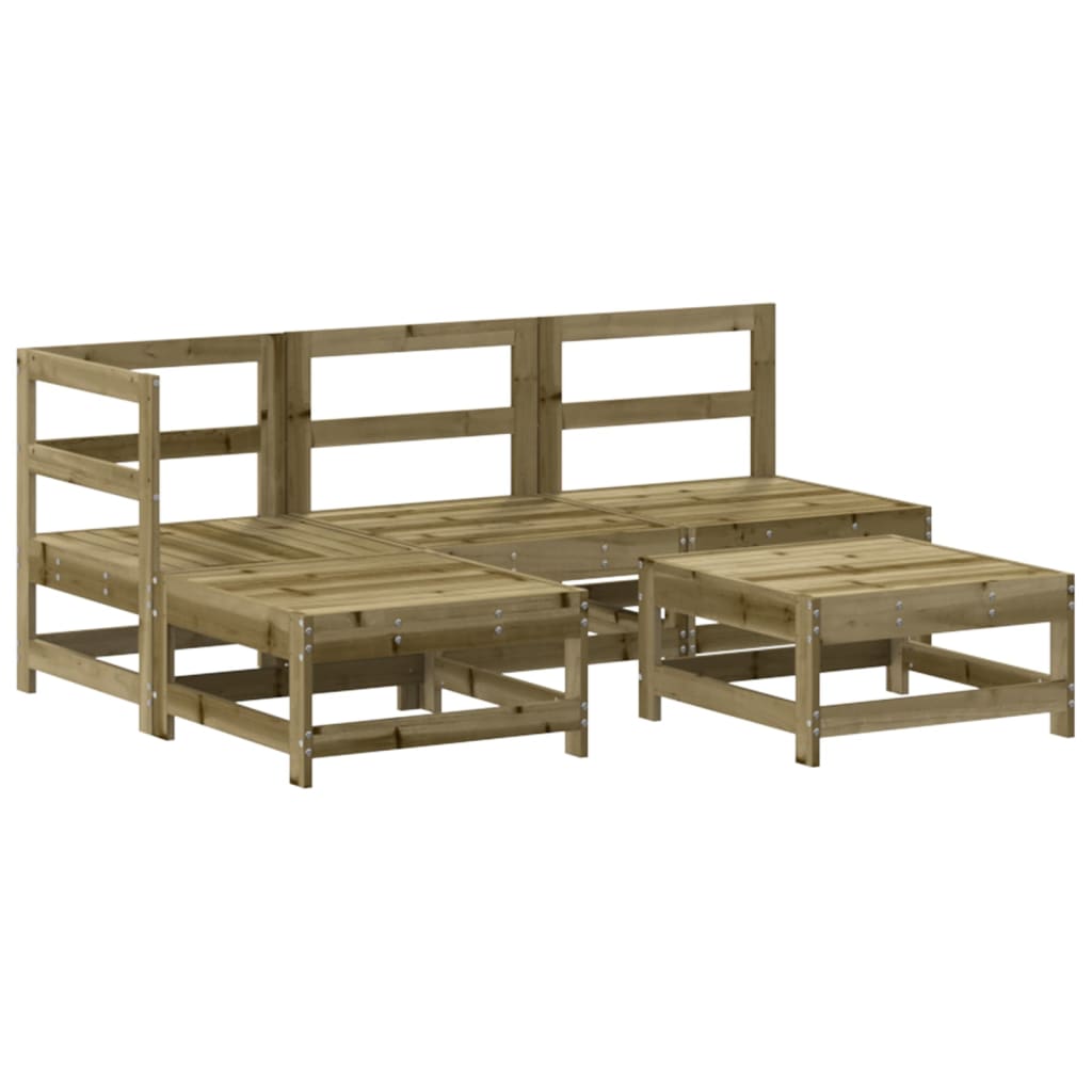 Set Salotto da Giardino 5 pz in Legno Impregnato di Pino 3186528