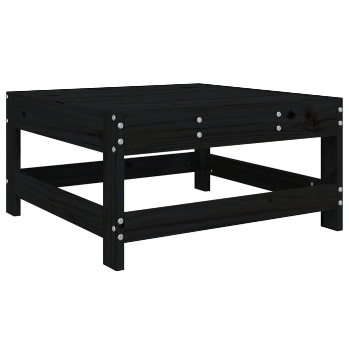 Set Salotto da Giardino 5 pz Nero in Legno Massello di Pino 3186547