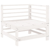 Set Salotto da Giardino 5 pz Bianco in Legno Massello di Pino 3186551