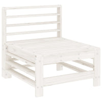 Set Salotto da Giardino 5 pz Bianco in Legno Massello di Pino 3186551