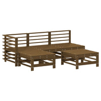 Set Salotto da Giardino 5 pz Miele in Legno Massello di Pino 3186553