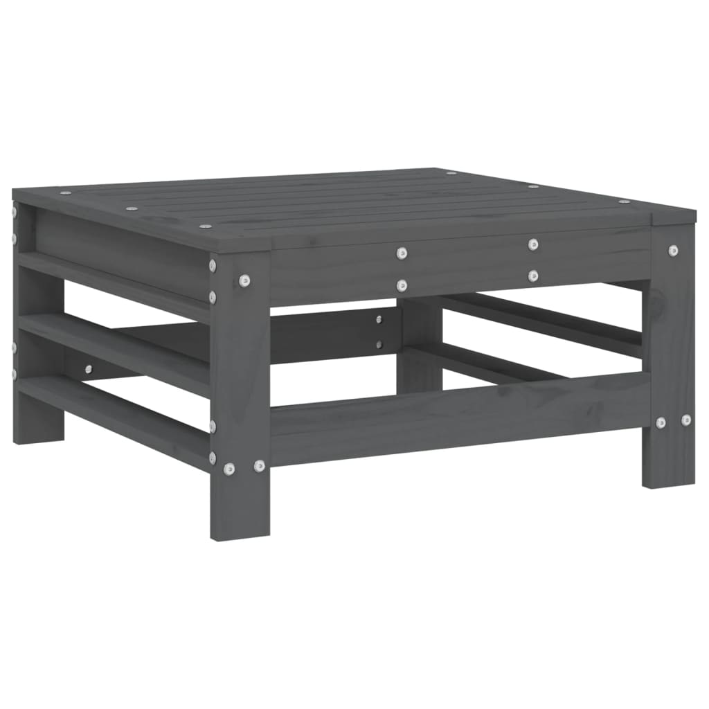 Set Salotto da Giardino 8 pz in Legno Massello di Pino Grigio 3186580