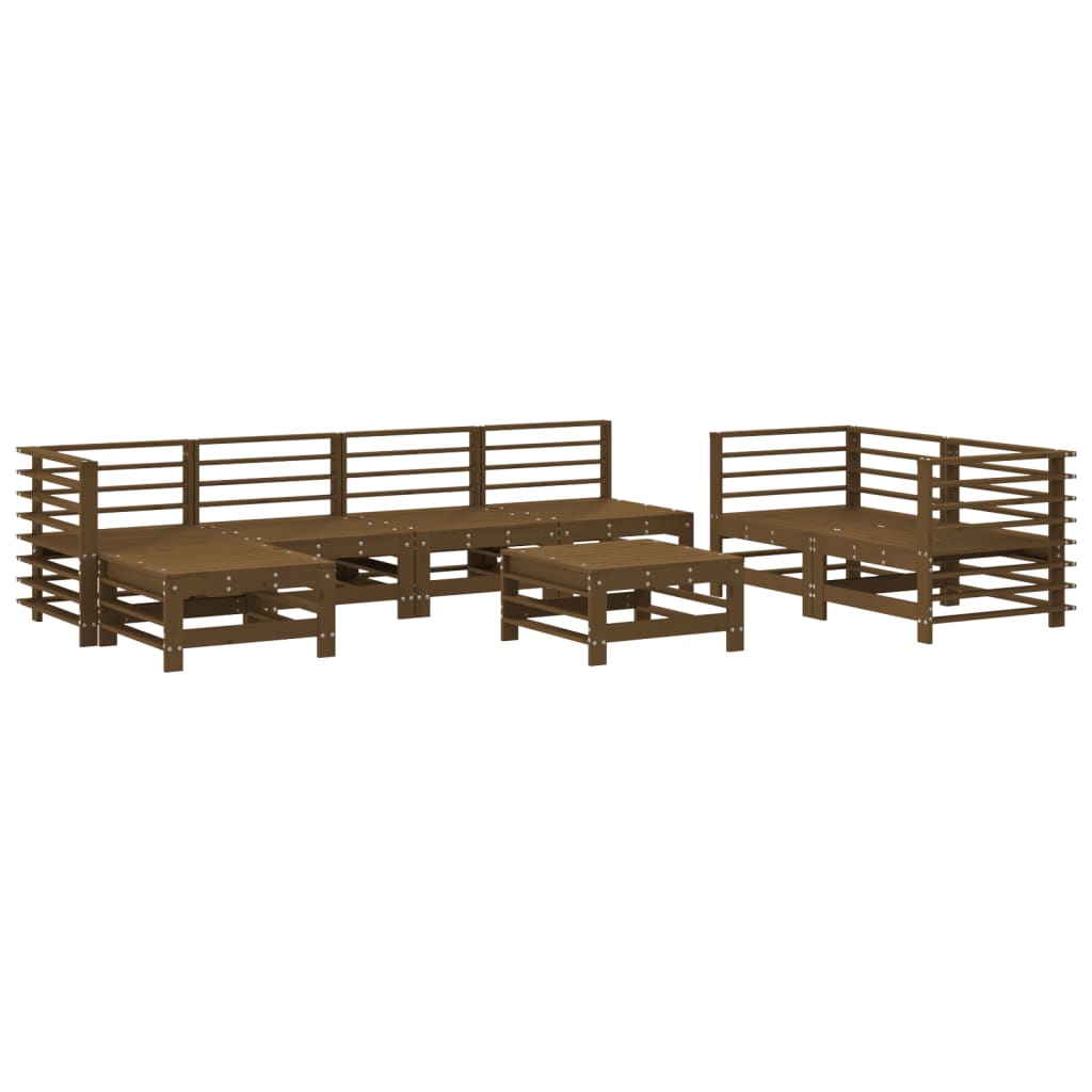 Set Salotto da Giardino 8pz in Legno Massello di Pino Mielecod mxl 118216