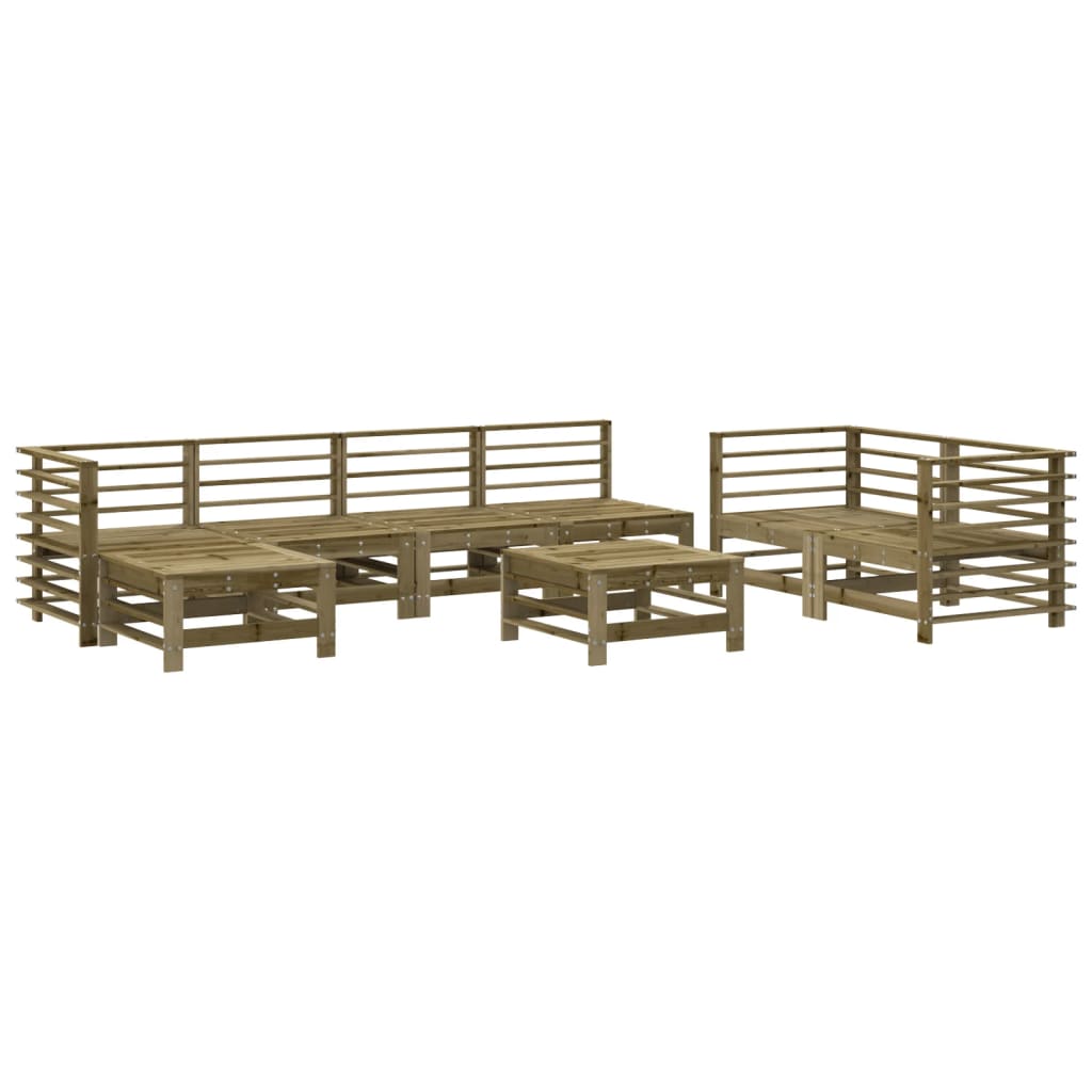 Set Salotto da Giardino 8 pz in Legno Impregnato di Pino 3186584