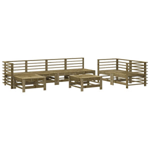 Set Salotto da Giardino 8 pz in Legno Impregnato di Pino 3186584