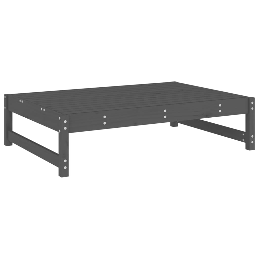 Set Salotto da Giardino 2 pz Grigio in Legno Massello di Pino 3186587