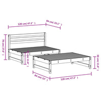 Set Salotto da Giardino 2 pz in Legno Massello di Douglas 3186590