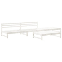 Set Salotto da Giardino 4 pz Bianco in Legno Massello di Pinocod mxl 70244