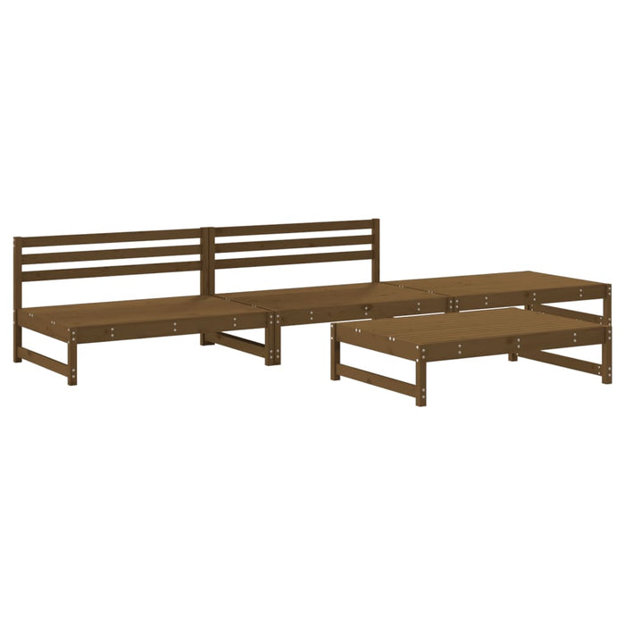 Set Salotto da Giardino 4 pz ambra in Legno Massello di Pino 3186595