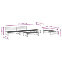 Set Salotto da Giardino 5 pz in Legno Massello di Pino 3186599