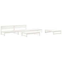 Set Salotto da Giardino 5 pz Bianco in Legno Massello di Pinocod mxl 94031