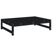 Set Salotto da Giardino 5 pz Nero in Legno Massello di Pino 3186603