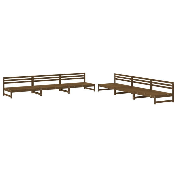 Set Salotto da Giardino 6 pz Miele in Legno Massello di Pinocod mxl 94014