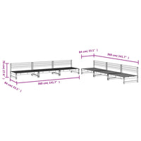 Set Salotto da Giardino 6 pz Miele in Legno Massello di Pino 3186609