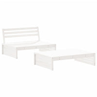 Set Salotto da Giardino 2 pz Bianco in Legno Massello di Pinocod mxl 111809