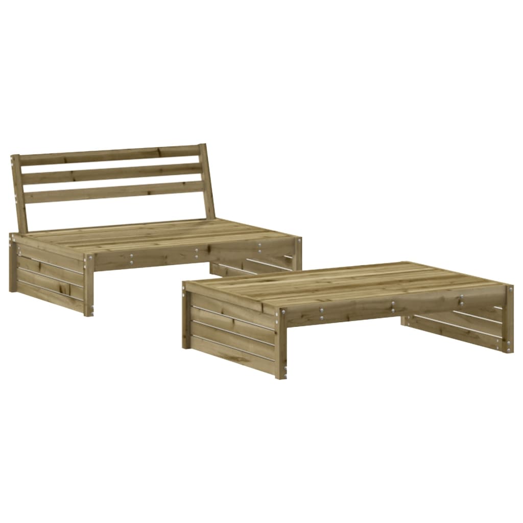 Set Salotto da Giardino 2 pz in Legno Impregnato di Pinocod mxl 117959