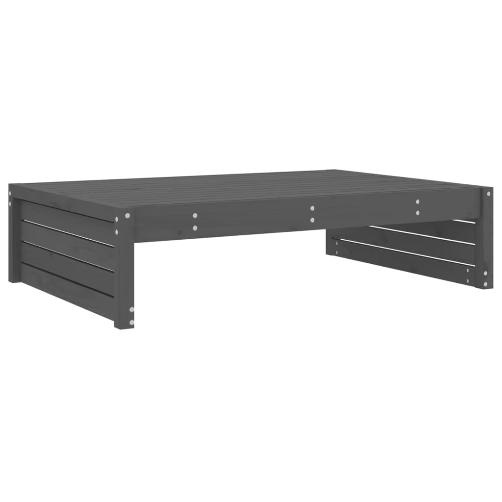 Set Salotto da Giardino 5 pz Grigio in Legno Massello di Pino 3186636