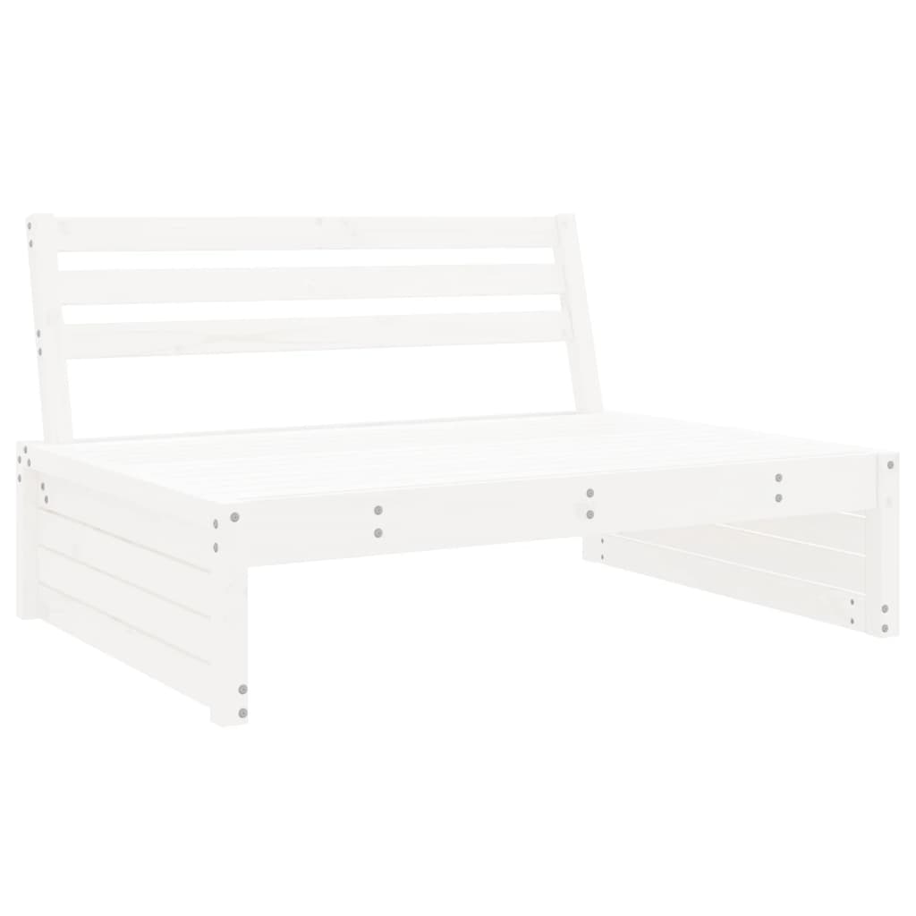 Set Salotto da Giardino 6 pz Bianco in Legno Massello di Pino 3186642