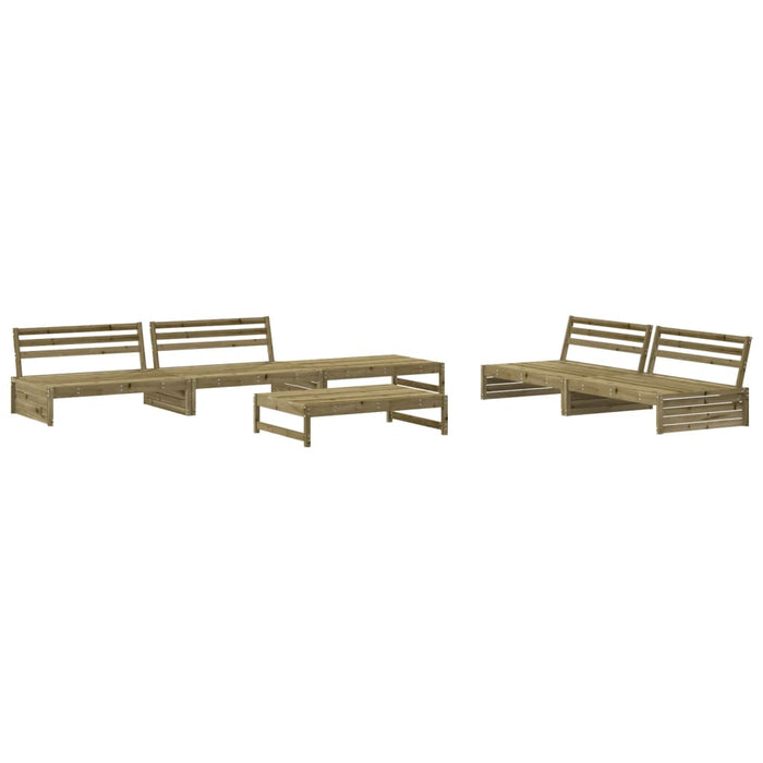 Set Salotto da Giardino 6 pz in Legno Impregnato di Pino 3186647