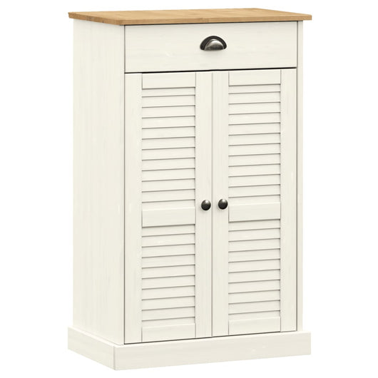 Scarpiera VIGO 60x35x96 cm in Legno Massello di Pino Bianco 353167