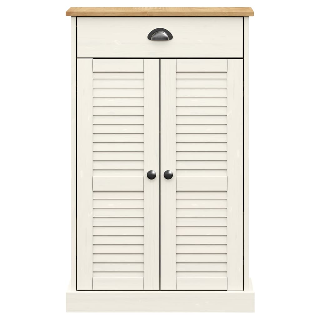 Scarpiera VIGO 60x35x96 cm in Legno Massello di Pino Bianco 353167