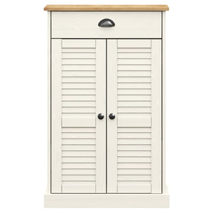 Scarpiera VIGO 60x35x96 cm in Legno Massello di Pino Bianco 353167