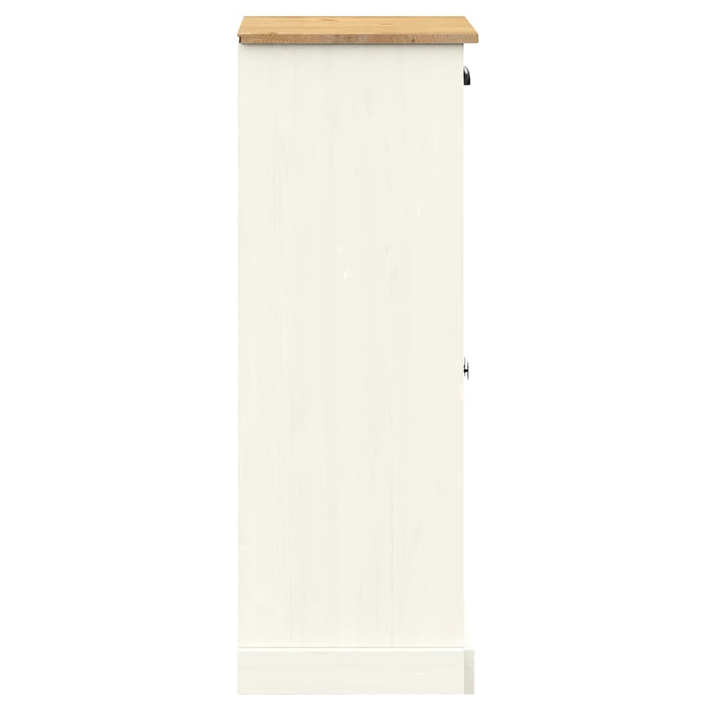 Scarpiera VIGO 60x35x96 cm in Legno Massello di Pino Bianco 353167