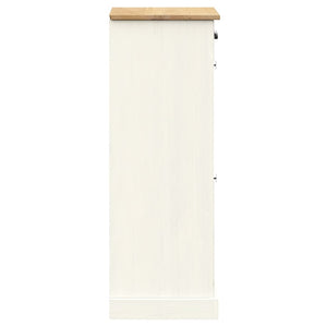 Scarpiera VIGO 60x35x96 cm in Legno Massello di Pino Bianco 353170