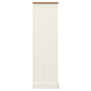 Libreria VIGO 90x35x114,5 cm in Legno Massello di Pino Bianco 353182