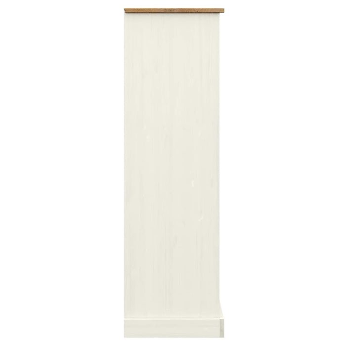 Libreria VIGO 90x35x114,5 cm in Legno Massello di Pino Bianco 353182