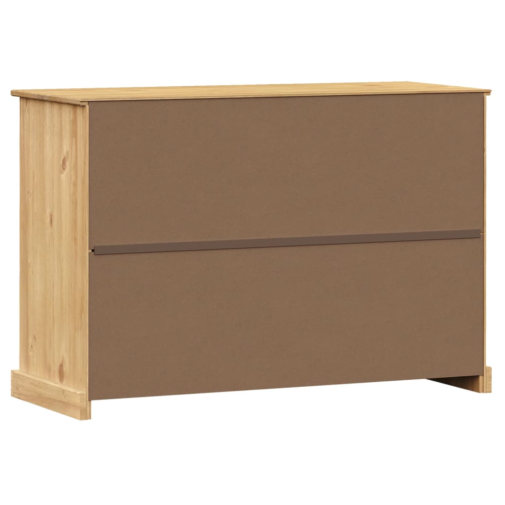 Credenza con Cassetti VIGO 113x40x75 cm Legno Massello di Pino 353187