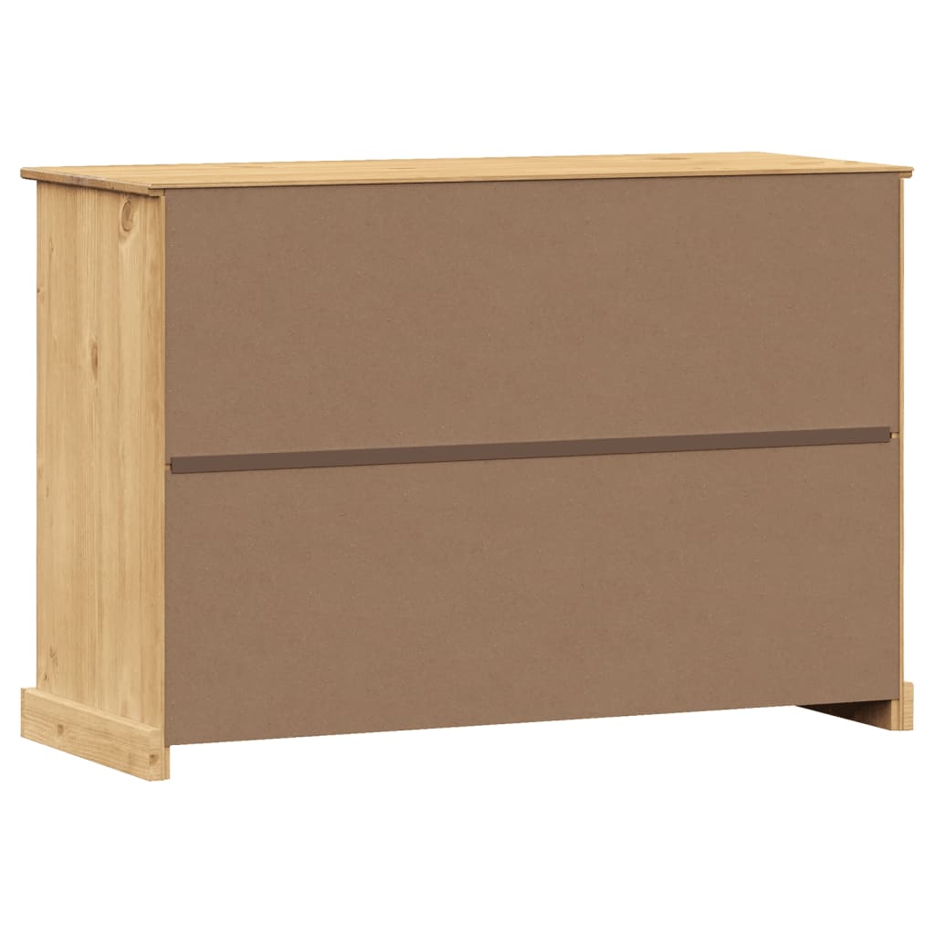 Credenza con Cassetti VIGO 113x40x75 cm Legno Massello di Pino 353190