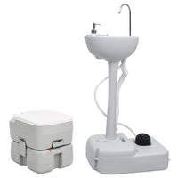 Set Toilette da Campeggio Portatile e Supporto Lavamani 3186666