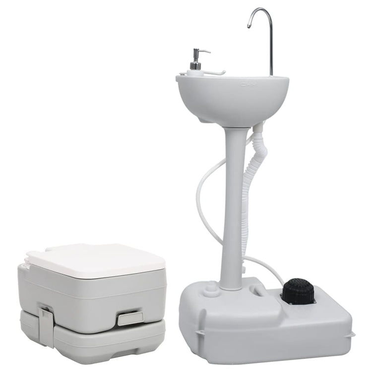 Set Toilette da Campeggio Portatile e Supporto Lavamani 3186667