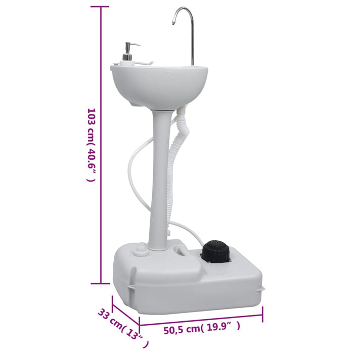 Set Toilette Portatile Campeggio Supporto Lavamani Tanica Acqua 3186670