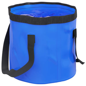 Secchi Pieghevoli 2 pz Blu 30 L in PVC 364311