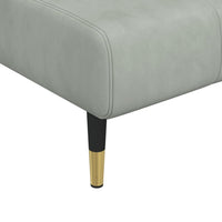 Chaise Longue in Velluto Grigio Chiaro 352793