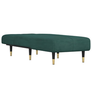 Chaise Longue in Velluto Verde Scuro 352795