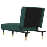 Chaise Longue in Velluto Verde Scuro 352795