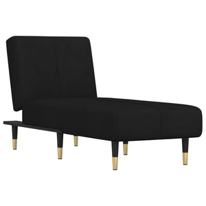 Chaise Longue in Velluto Nero 352796