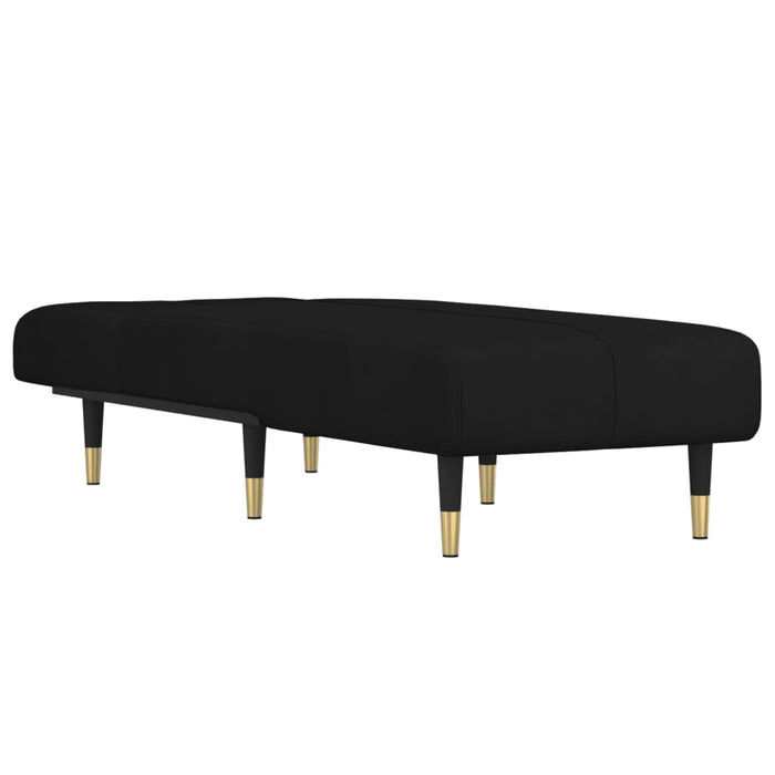 Chaise Longue in Velluto Nero 352796