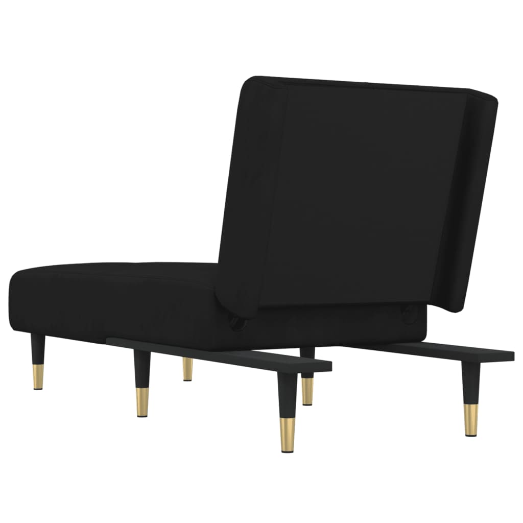 Chaise Longue in Velluto Nero 352796