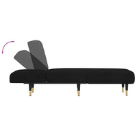 Chaise Longue in Velluto Nero 352796