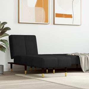 Chaise Longue in Velluto Nero 352796