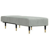 Chaise Longue in Velluto Grigio Chiaro 352802