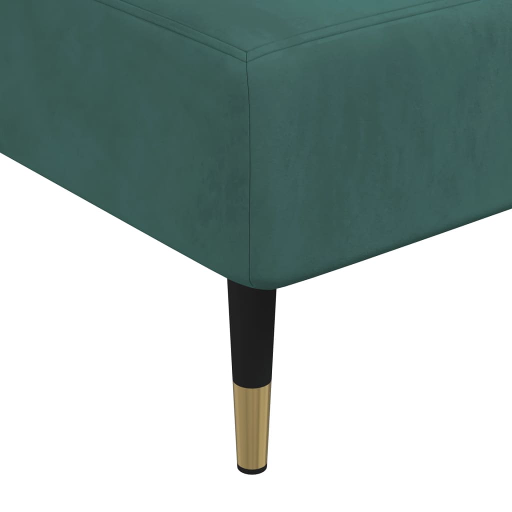 Chaise Longue in Velluto Verde Scuro 352804