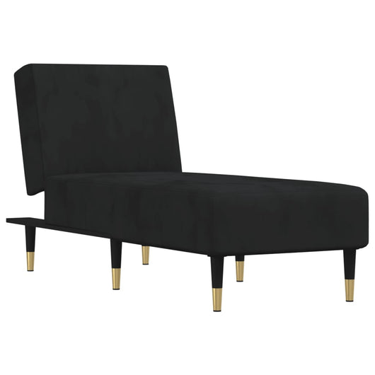 Chaise Longue in Velluto Nero 352805