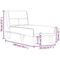 Chaise Longue in Tessuto Grigio Scuro 352814